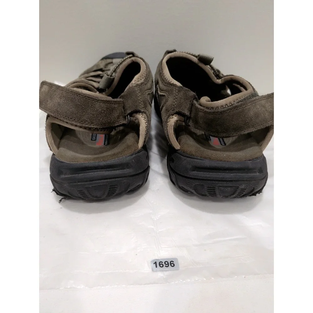 Skechers Men's  12 Garver Selmo 64641 Olive Green  Fisherman Sandals Memory Foam